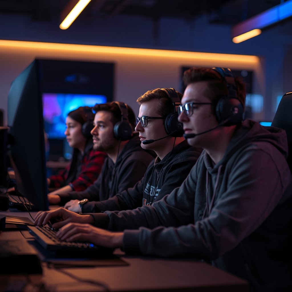 Neon lounge corridor